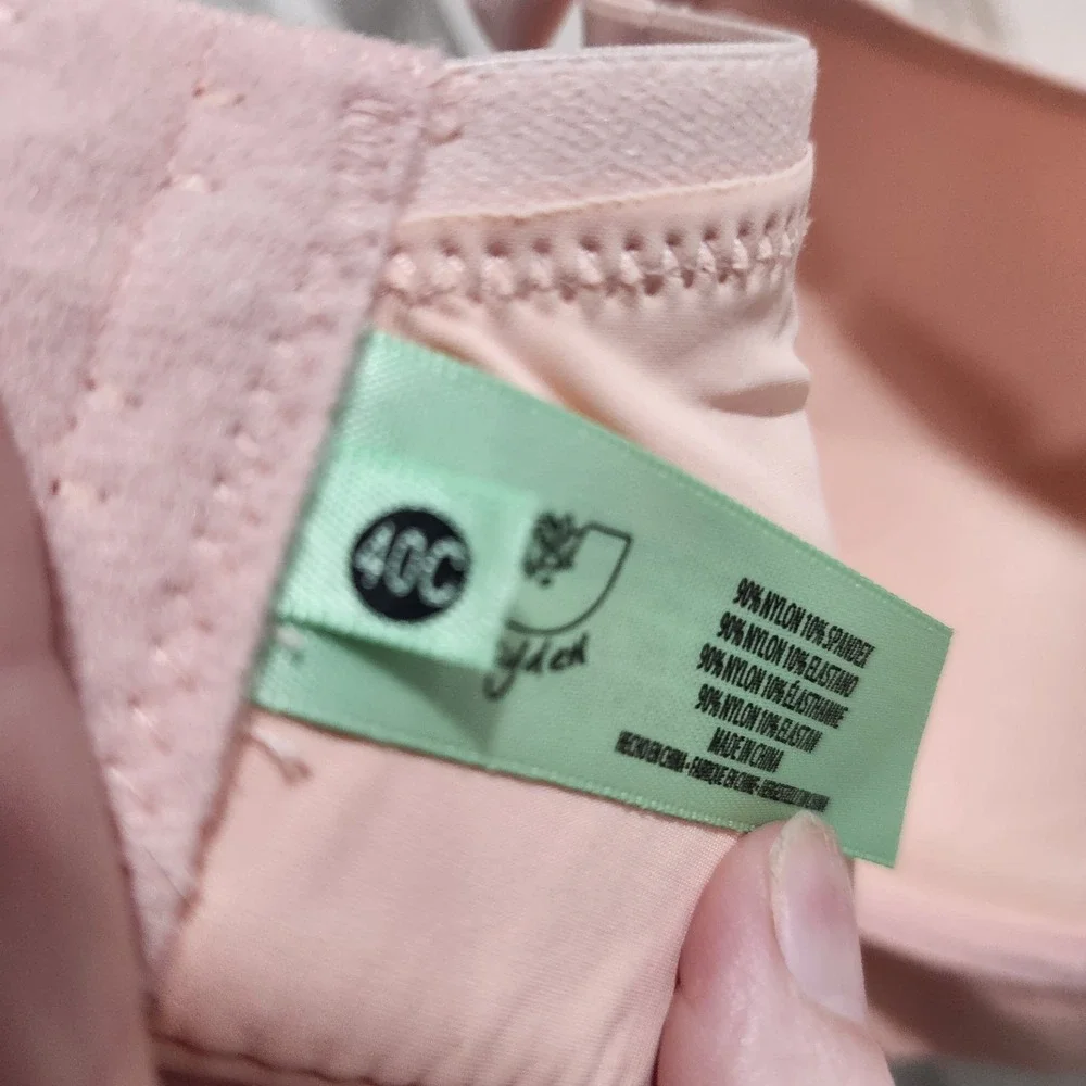 Honeydew 40C‎ Lightly Lined Wireless Bra Peach Smooth Stretch Everyday Comfort